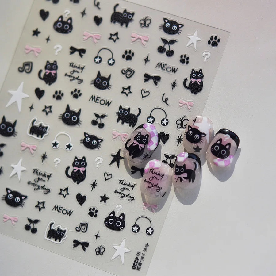 Spooky Skeleton Nail Stickers Give Your Nails a Wicked Halloween Twist.