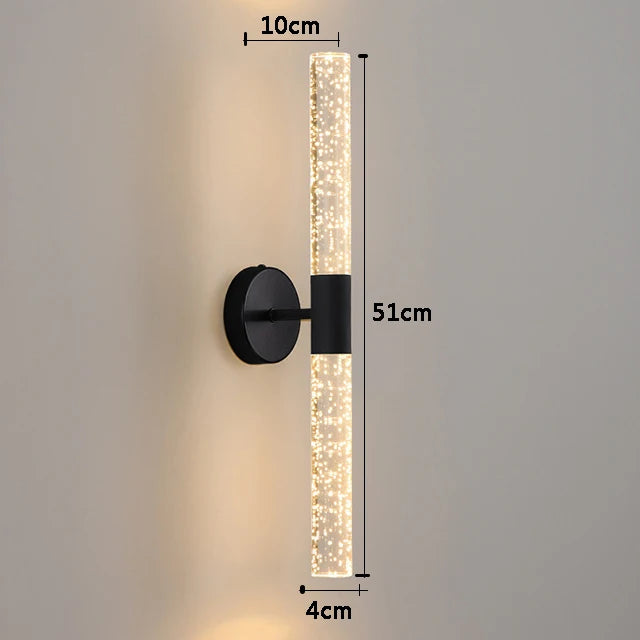 Frosted Halo Crystal Wall Sconce