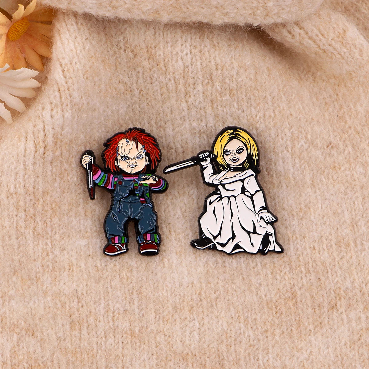 Midnight Horror Pins A Dark Touch for Your Halloween Look.