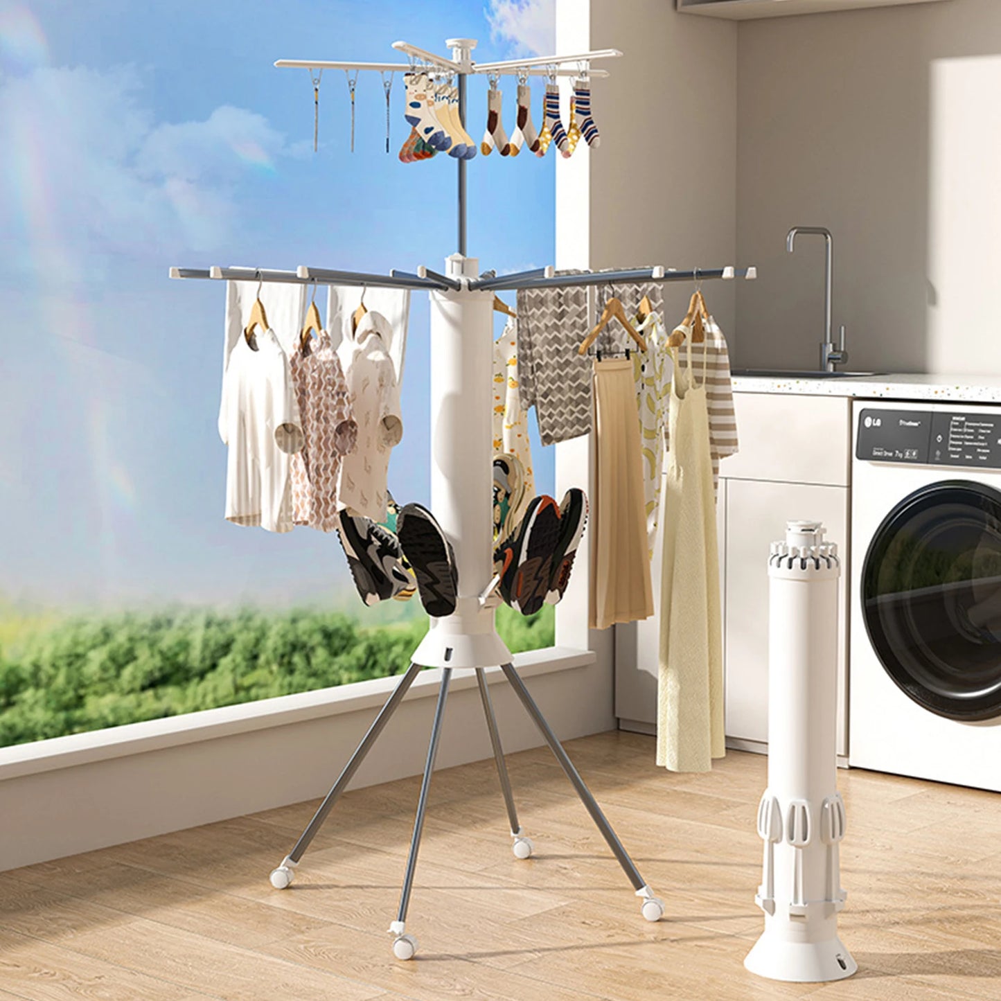 Aramnew OctoDry Pro Airer Smart design. Maximum space. Effortless drying.
