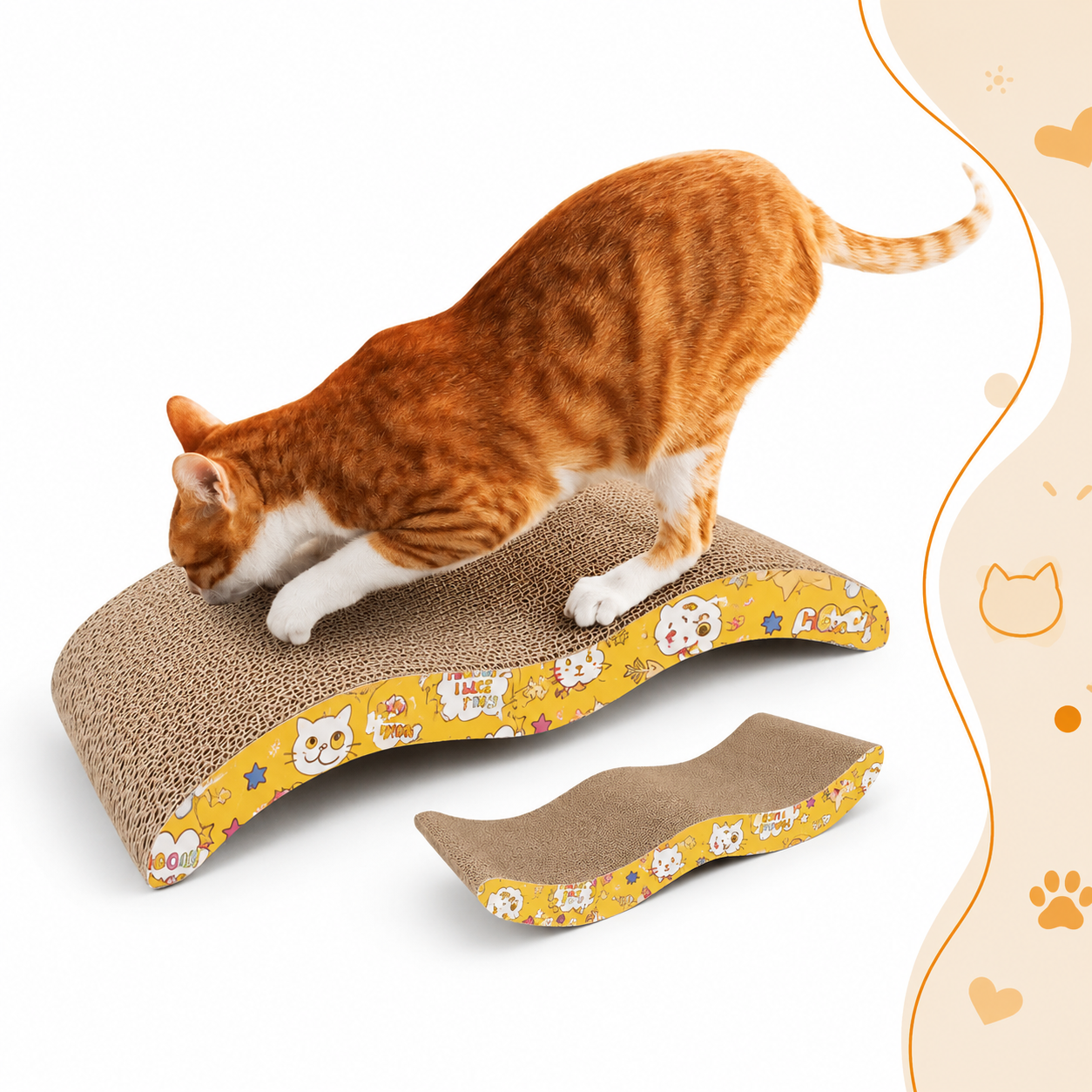 WhiskerWave  M-Form Feline Scratcher
