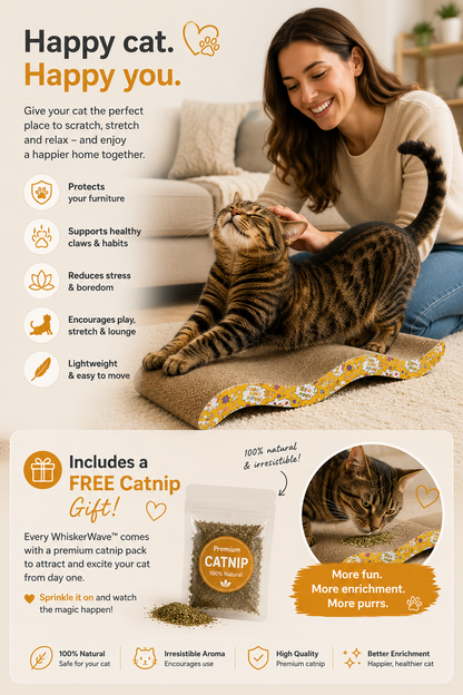 WhiskerWave  M-Form Feline Scratcher