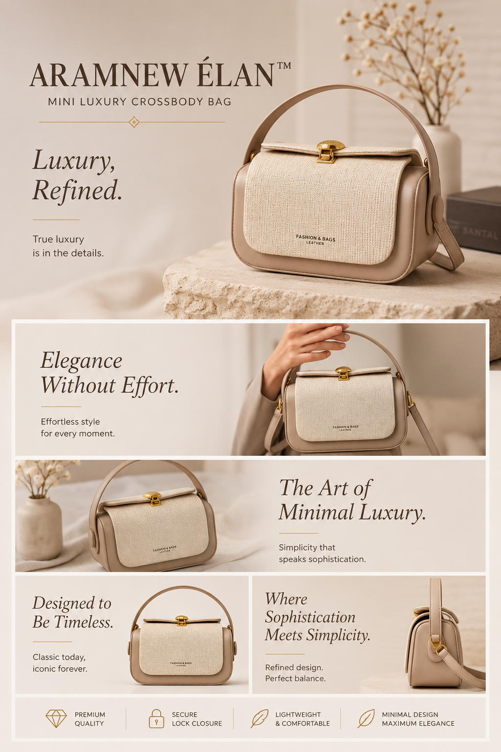 ARAMNEW LUNA VAULT Bag. Timeless design for the modern woman.
