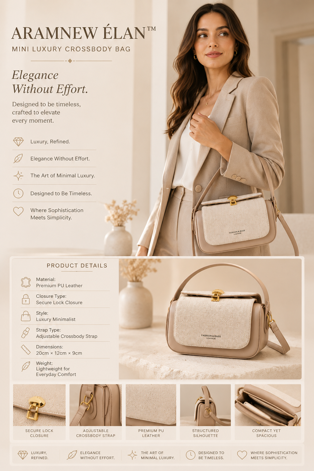 ARAMNEW LUNA VAULT Bag. Timeless design for the modern woman.