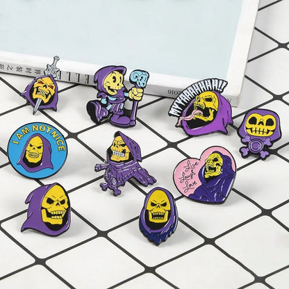 Skeletor Gothic Lapel Pin Bring a Little Villainy to Your Look.