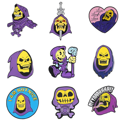 Skeletor Gothic Lapel Pin Bring a Little Villainy to Your Look.