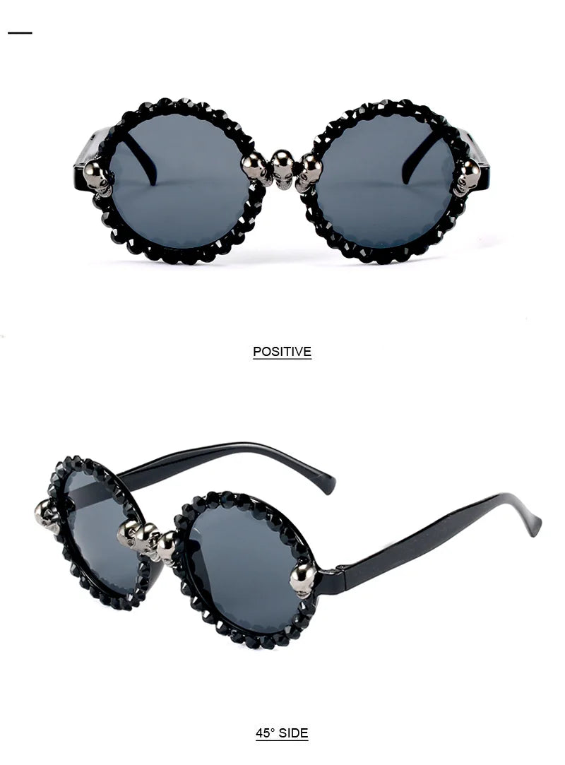 🔥 Skull Queen Statement Shades Own your dark side.
