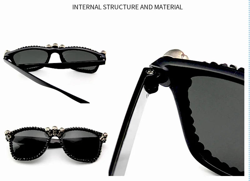🔥 Skull Queen Statement Shades Own your dark side.