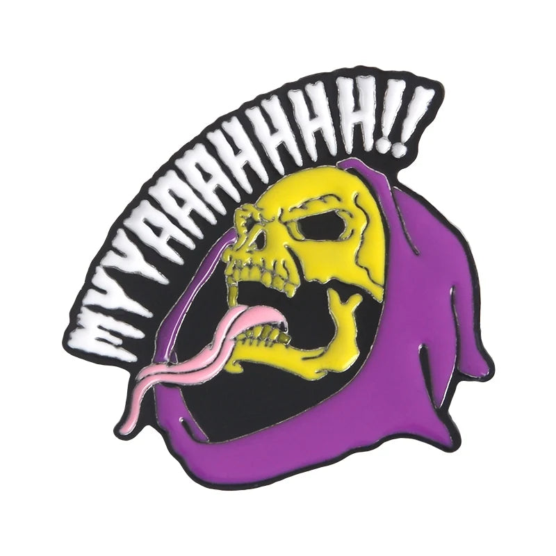 Skeletor Gothic Lapel Pin Bring a Little Villainy to Your Look.