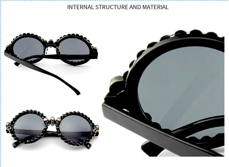 🔥 Skull Queen Statement Shades Own your dark side.
