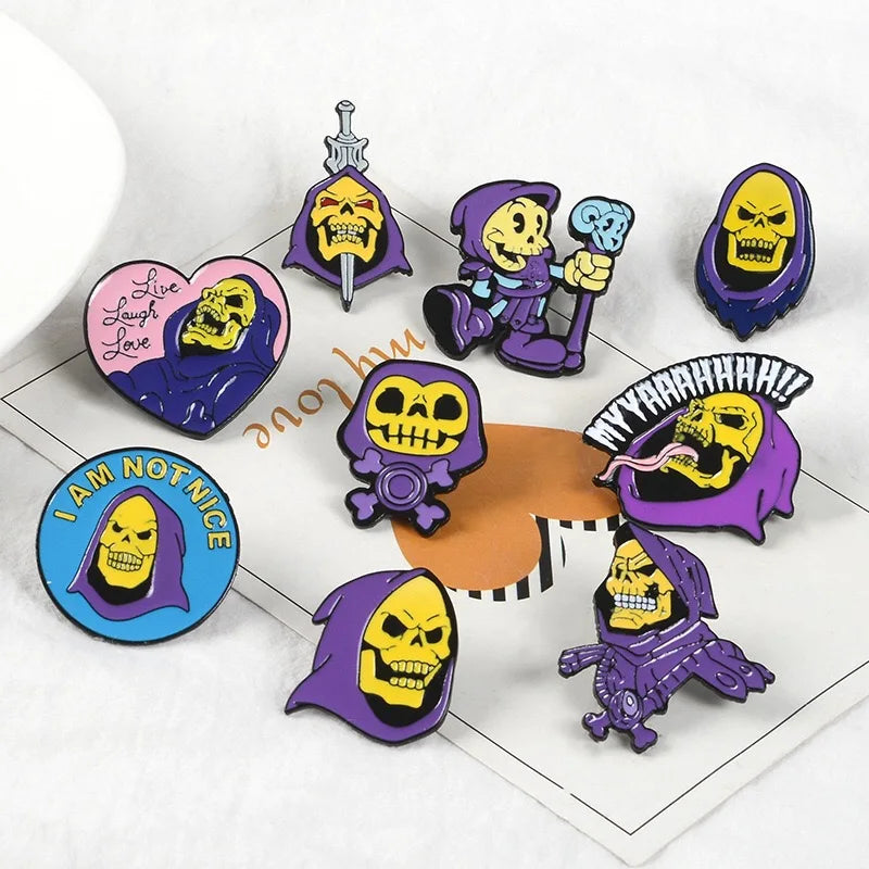 Skeletor Gothic Lapel Pin Bring a Little Villainy to Your Look.