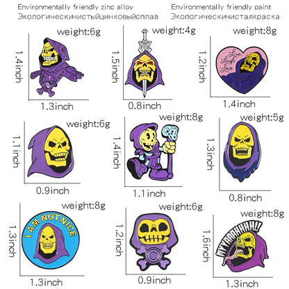 Skeletor Gothic Lapel Pin Bring a Little Villainy to Your Look.