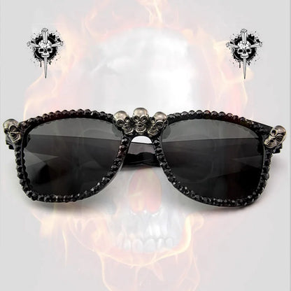 🔥 Skull Queen Statement Shades Own your dark side.