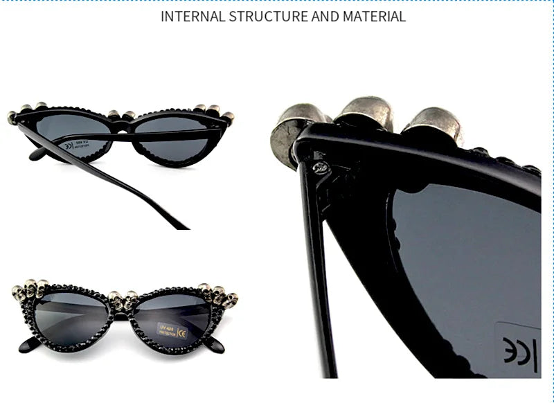 🔥 Skull Queen Statement Shades Own your dark side.