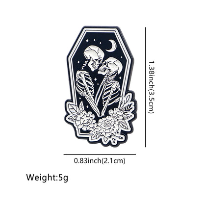 Skeleton Love Halloween Pin A Little Love with a Dark Twist.