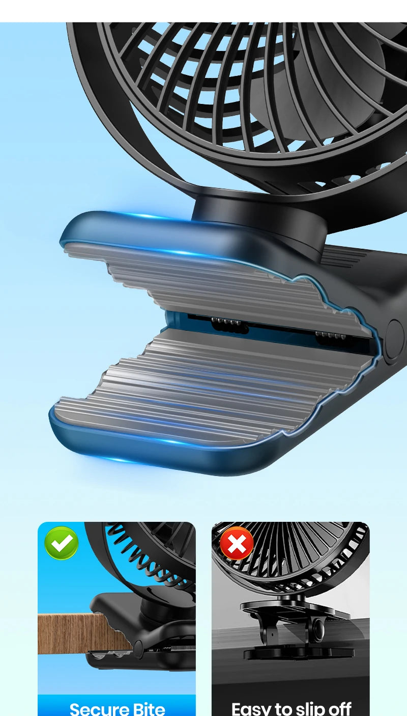 Aramnew ChillMate Portable Clip FanLightweight, quiet and built for everyday comfort.
