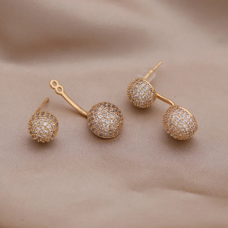 Aramnew Aurora Curve Zircon Earrings Where light meets luxury in every movement.