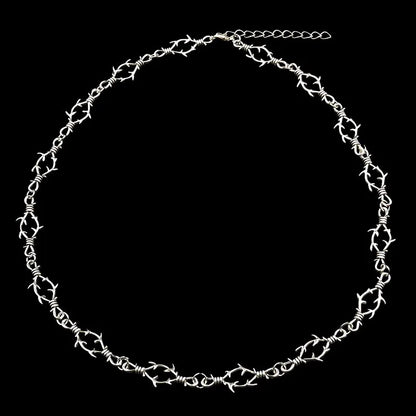 Midnight Barbed Wire Necklace Bold. Rebellious. Made for Halloween.