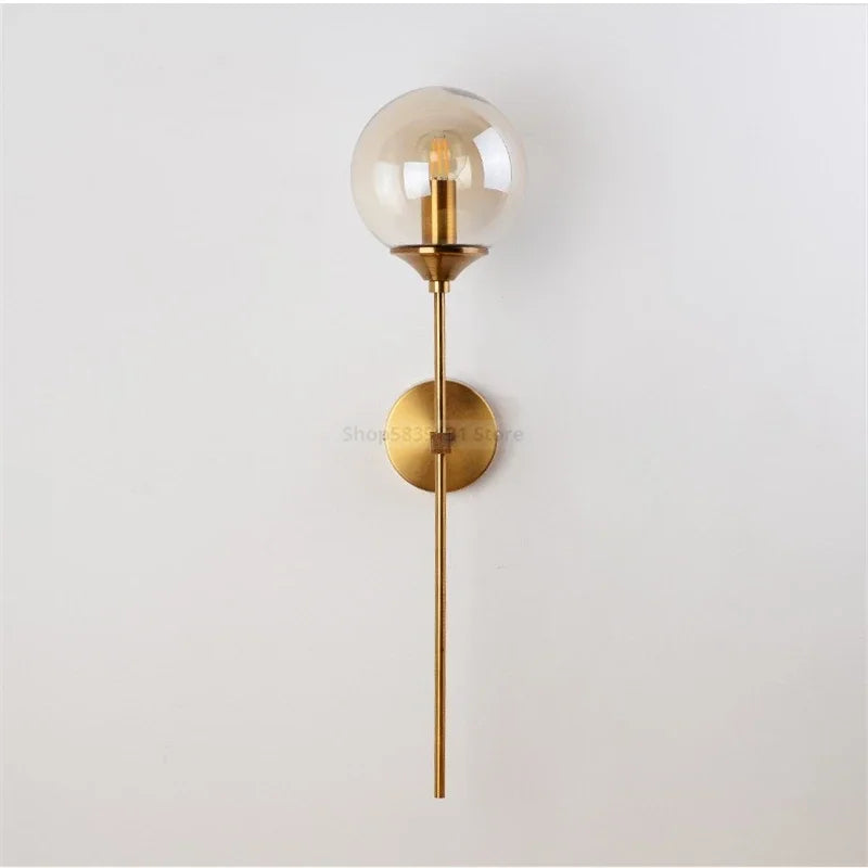 Elegant Glass Wall Sconce – Nordic Light for Bedroom Decor