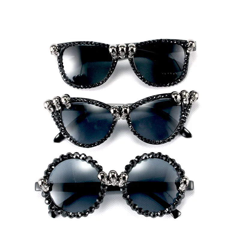 🔥 Skull Queen Statement Shades Own your dark side.