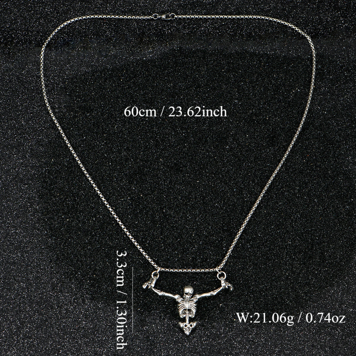 Midnight Skull Necklace Bold. Gothic. Unforgettable.