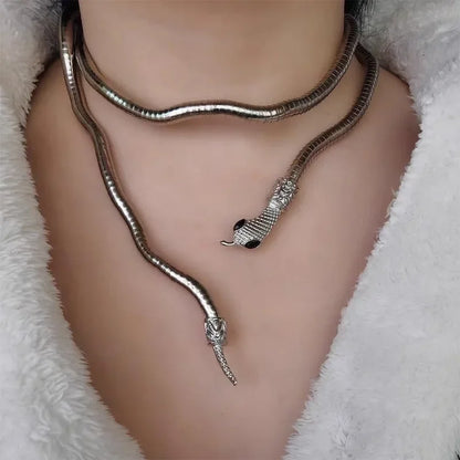Wicked Snake Statement Necklace Make Your Halloween Look Fearlessly Bold.