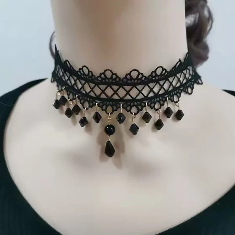 Gothic Lace Halloween Choker Own the Night with Gothic Elegance.