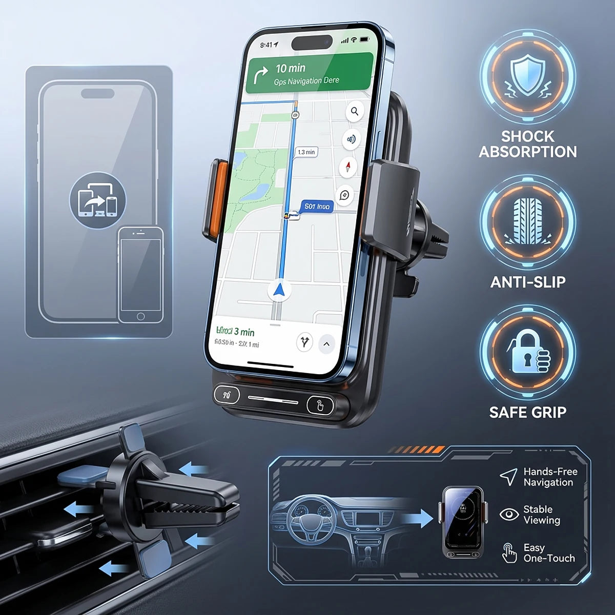 VoltGrip Smart Holder. Strong hold. Smart charge. VoltGrip is built for modern driving.