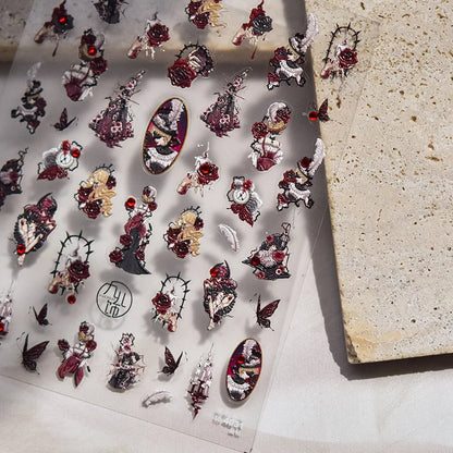 Spooky Skeleton Nail Stickers Give Your Nails a Wicked Halloween Twist.