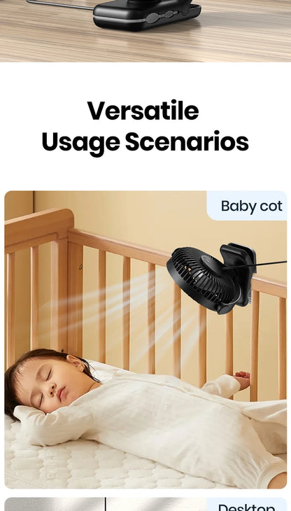 Aramnew ChillMate Portable Clip FanLightweight, quiet and built for everyday comfort.