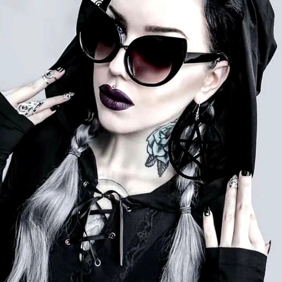 Gothic Cat Eye Halloween Shades Own the Night. Rule Halloween.