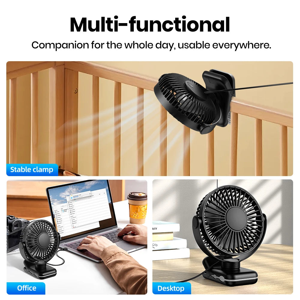 Aramnew ChillMate Portable Clip FanLightweight, quiet and built for everyday comfort.