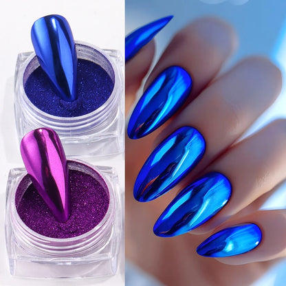 Platinum Prism Chrome Dust Collection Create bold, mirror-perfect nails at home.