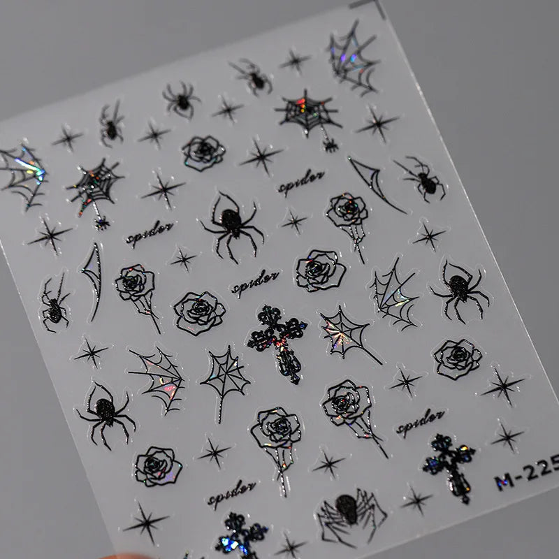 Spooky Skeleton Nail Stickers Give Your Nails a Wicked Halloween Twist.