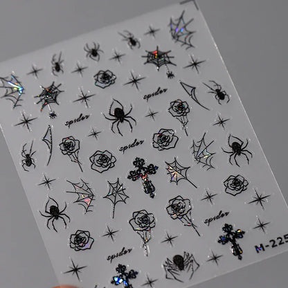 Spooky Skeleton Nail Stickers Give Your Nails a Wicked Halloween Twist.