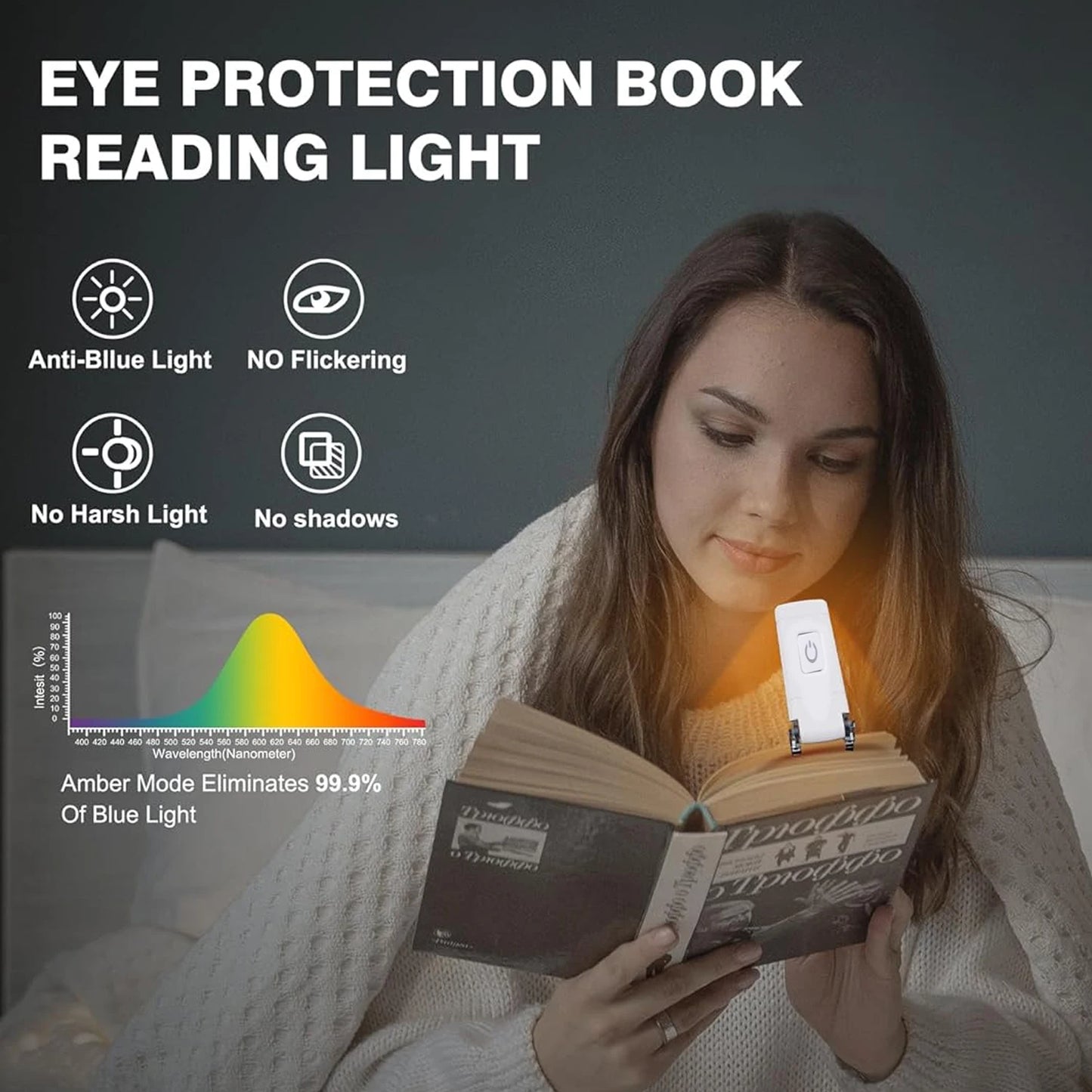 Aramnew GlowMark Book Light. A clever bookmark-style lamp with soft LED light to protect your eyes while you read.