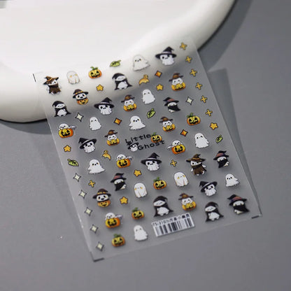 Spooky Skeleton Nail Stickers Give Your Nails a Wicked Halloween Twist.