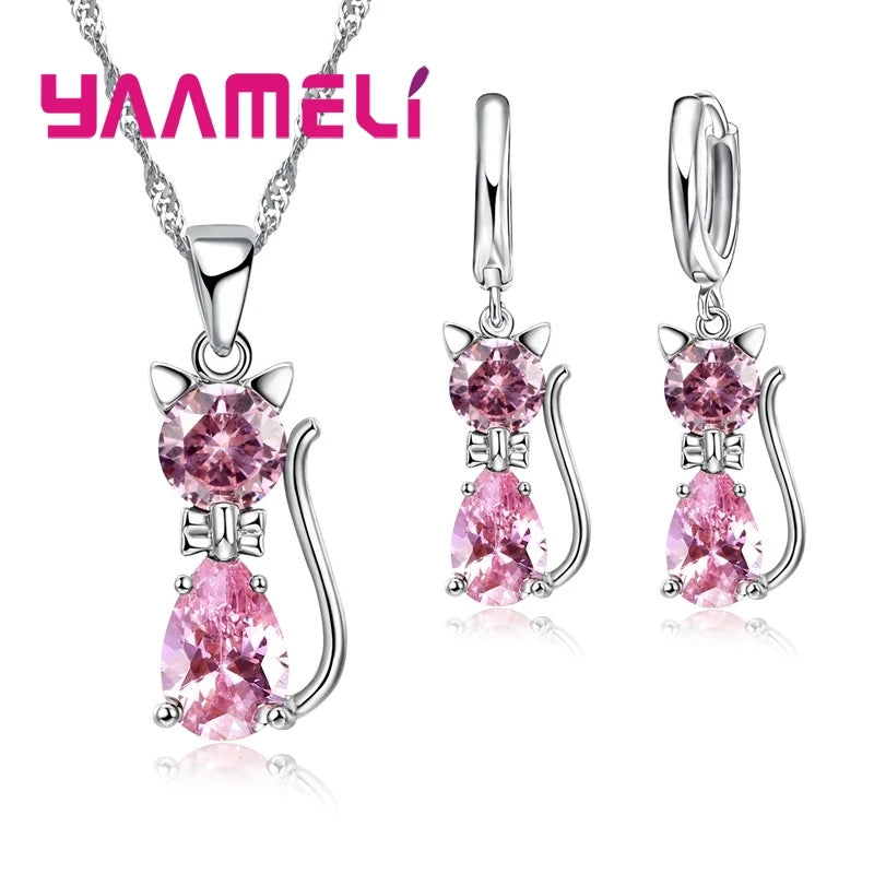 Moonlight Kitty Silver Set Where sweetness meets timeless silver brilliance.