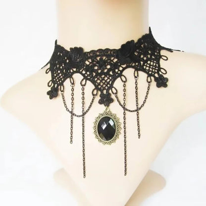 Gothic Lace Halloween Choker Own the Night with Gothic Elegance.
