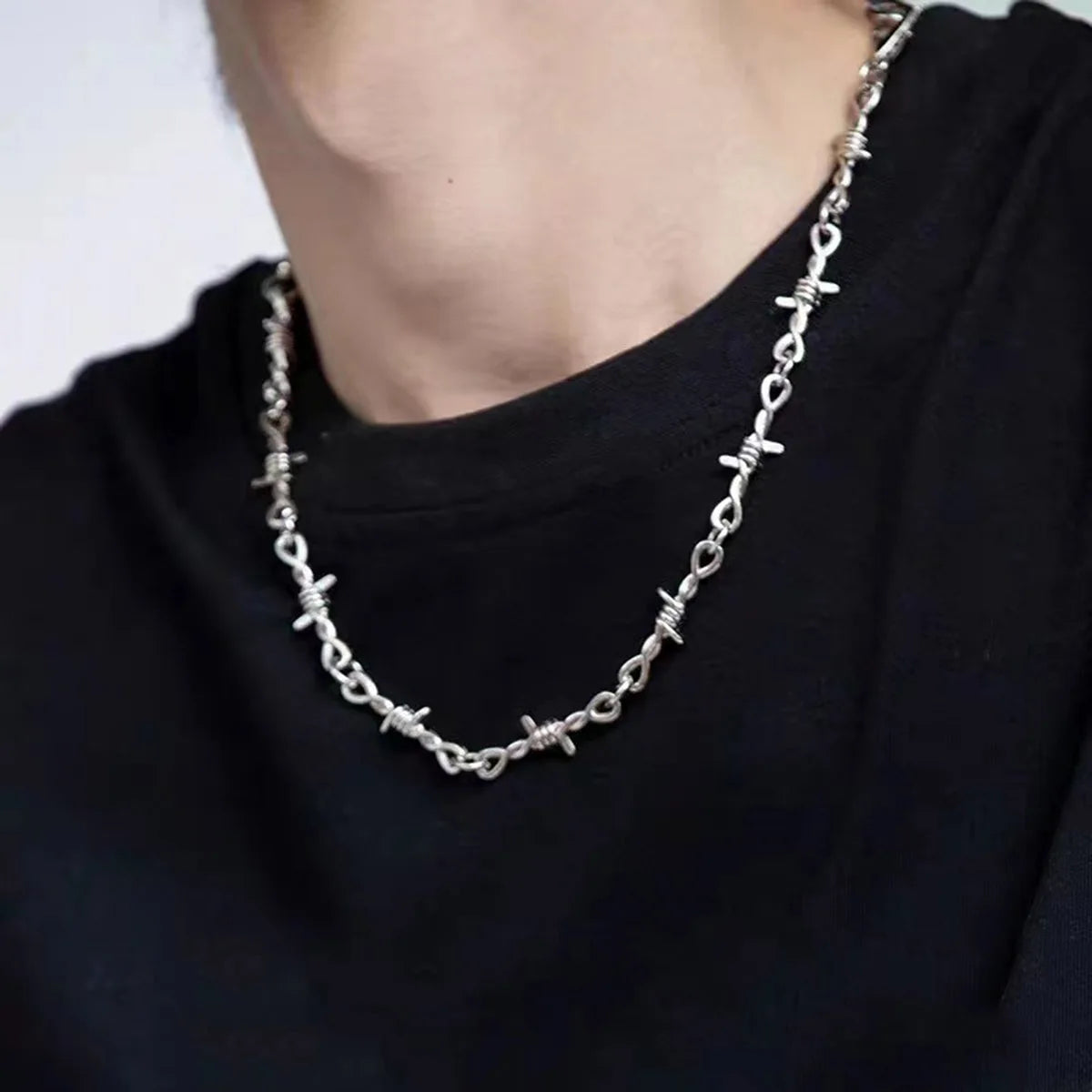 Midnight Barbed Wire Necklace Bold. Rebellious. Made for Halloween.
