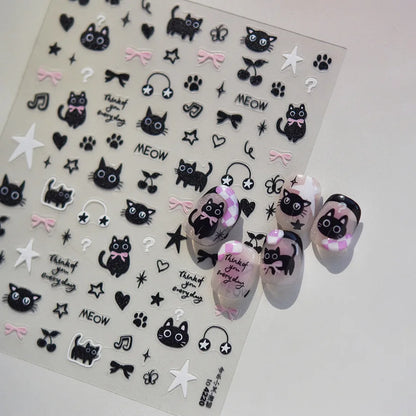 Spooky Skeleton Nail Stickers Give Your Nails a Wicked Halloween Twist.