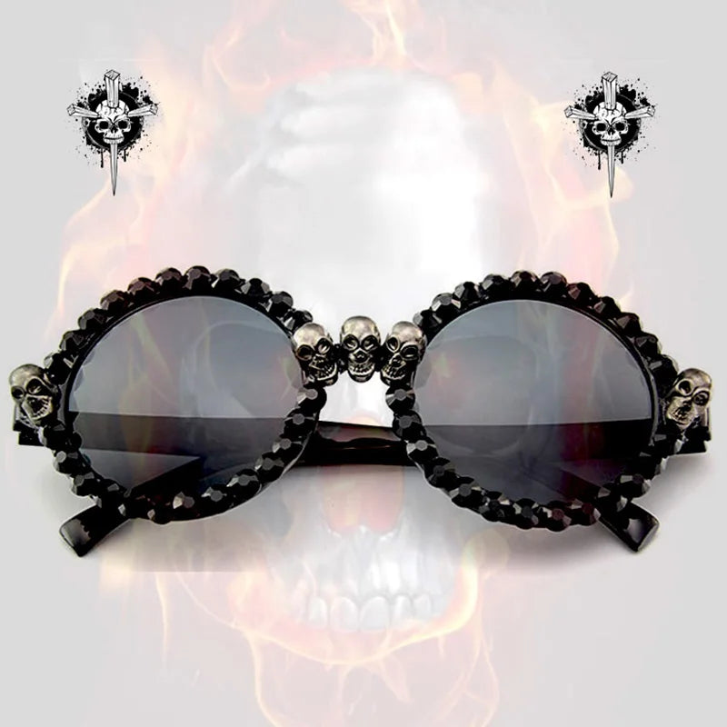 🔥 Skull Queen Statement Shades Own your dark side.