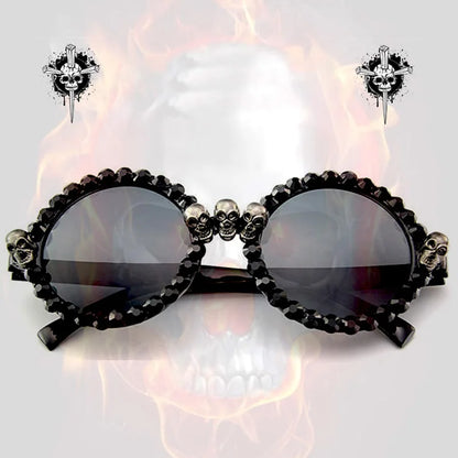 🔥 Skull Queen Statement Shades Own your dark side.
