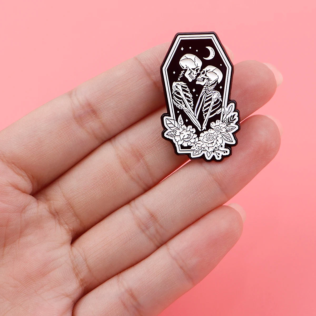 Skeleton Love Halloween Pin A Little Love with a Dark Twist.