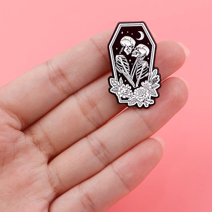 Skeleton Love Halloween Pin A Little Love with a Dark Twist.