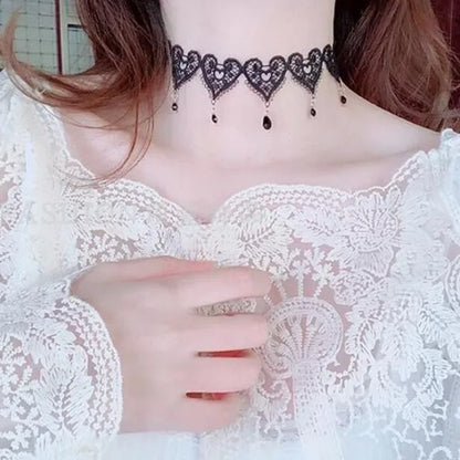 Gothic Lace Halloween Choker Own the Night with Gothic Elegance.
