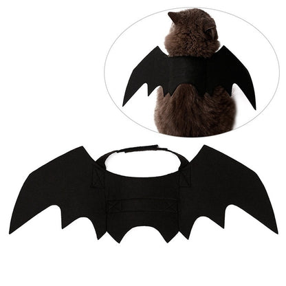 Fright Night Pet Black Bat Wings Wings Make Halloween Extra Cute & Spooky.