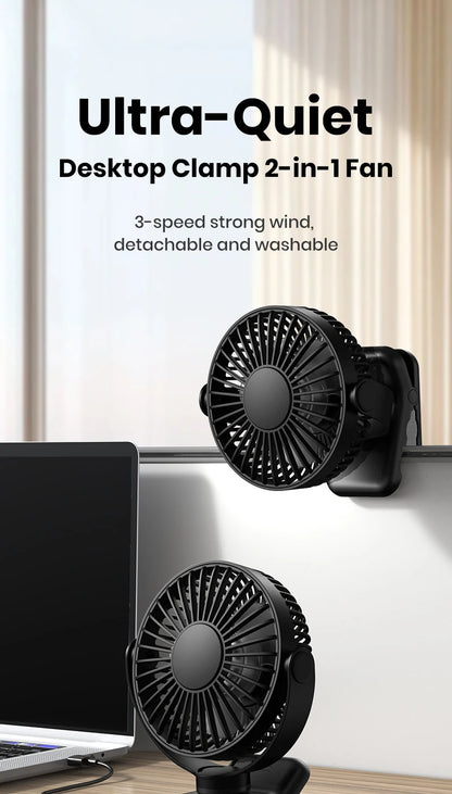Aramnew ChillMate Portable Clip FanLightweight, quiet and built for everyday comfort.