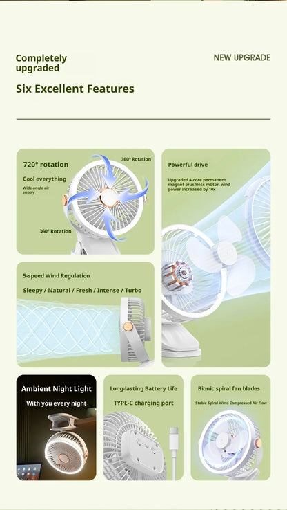 Aramnew AeroGlow™ Portable Fan
Powerful airflow, quiet comfort and 720° flexibility.