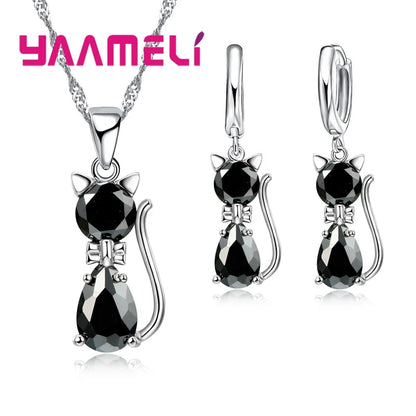 Moonlight Kitty Silver Set Where sweetness meets timeless silver brilliance.